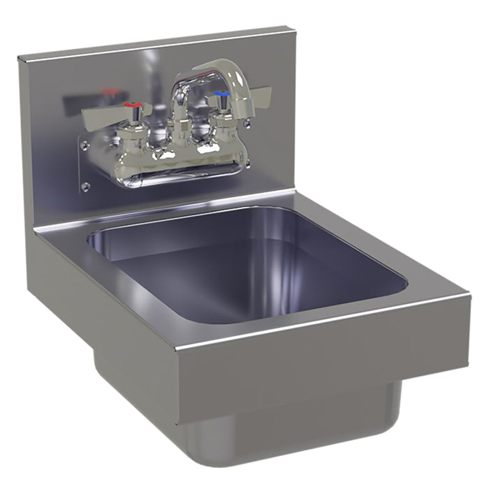 Glastender WH-12 Wall Mount Commercial Hand Sink w/ 9 1/4"L x 11 1/2"W x 6"D Bowl - Faucet-cityfoodequipment.com