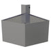 Glastender COWB-60 Main Line Underbar Corner Drainboard w/ 7" Backsplash - 30"W x 24"D-cityfoodequipment.com