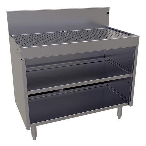Glastender DBCA-36-LD Main Line Underbar Freestanding Drainboard Cabinet w/ 7" Backsplash - 36"W x 19"D x 37"H-cityfoodequipment.com