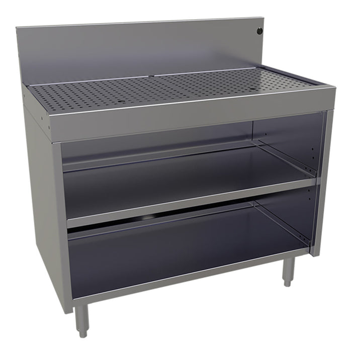 Glastender DBCA-36-LD Main Line Underbar Freestanding Drainboard Cabinet w/ 7" Backsplash - 36"W x 19"D x 37"H-cityfoodequipment.com