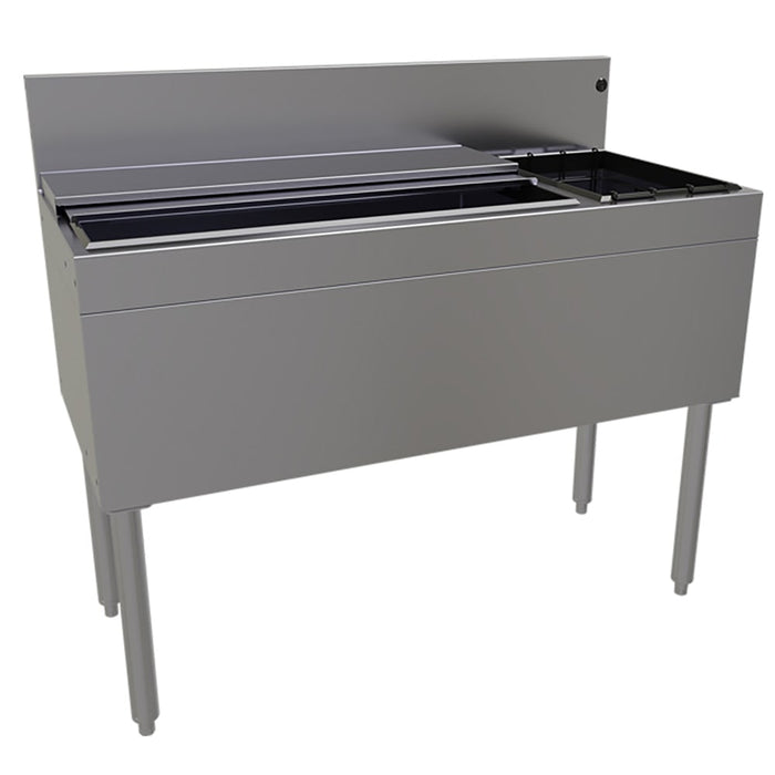 Glastender CBA-42R-CP10 42" Main Line Cocktail Station w/ 84 lb Ice Bin, Stainless Steel-cityfoodequipment.com