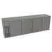 Glastender C2FB108 108" Bar Refrigerator - 4 Swinging Solid Doors, Black, 120v-cityfoodequipment.com