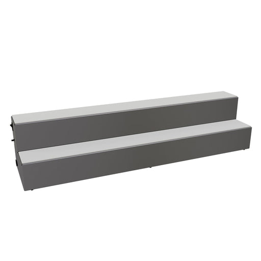 Glastender LLD2-36 2 Level Raised Liquor Display - Holds 18 Bottles, 36" x 8"-cityfoodequipment.com
