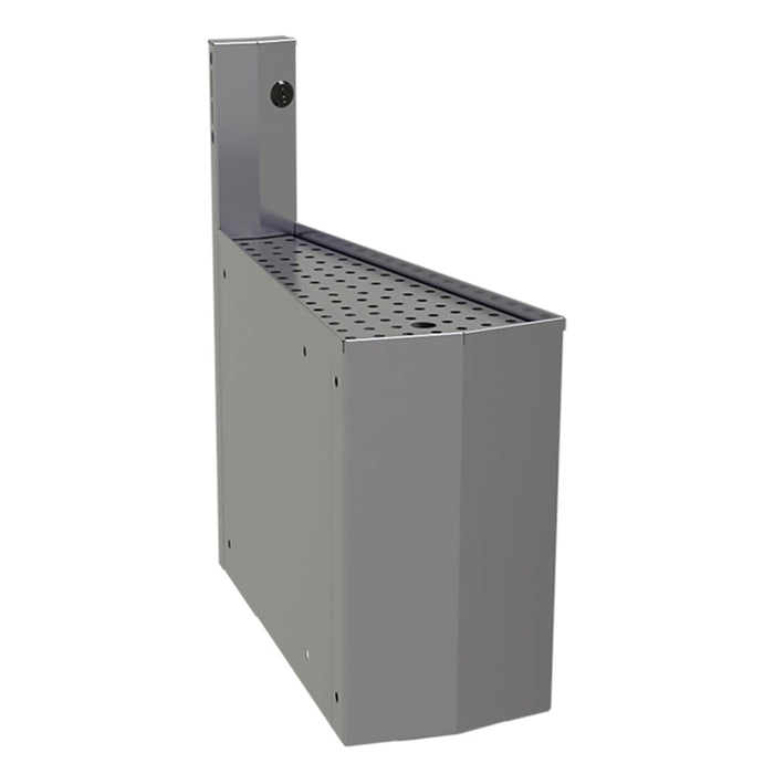 Glastender COWA-15 Main Line Underbar Corner Drainboard w/ 7" Backsplash - 8"W x 19"D-cityfoodequipment.com