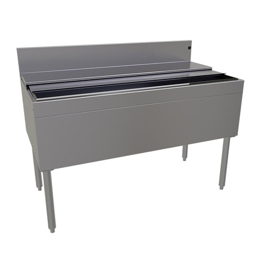 Glastender IBB-48-CP10 48" Main Line Ice Bin w/ 170 lb Ice Bin & 10 Circuit Cold Plate, Stainless Steel-cityfoodequipment.com