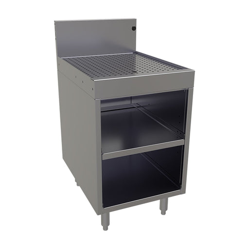 Glastender DBGR-18 18" Main Line Under Bar Glass Storage Drainboard, 7" Backsplash, 24" Front To Back-cityfoodequipment.com