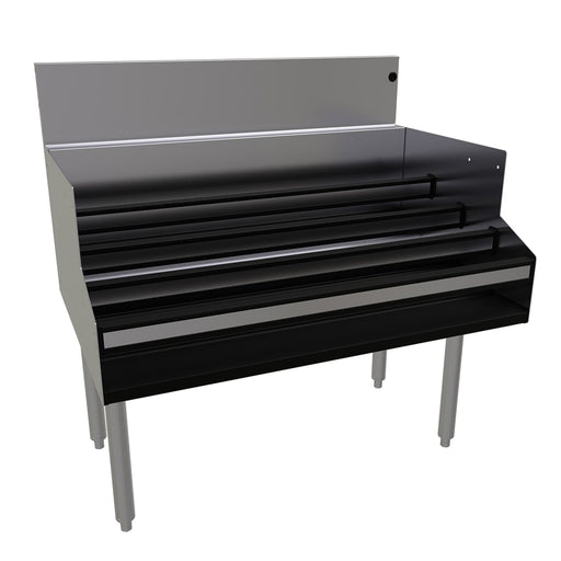 Glastender LDA-36S 4 Level Raised Liquor Display - Holds 36 Bottles, 7" Backsplash, 36" x 24"-cityfoodequipment.com