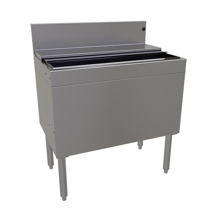 Glastender IBA-30-ED 30" Main Line Ice Bin w/ 116 lb Ice Bin, Stainless Steel-cityfoodequipment.com