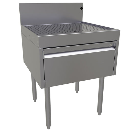 Glastender DBHB-24 Main Line Underbar Freestanding Drainboard Cabinet w/ 7" Backsplash - 24"W x 24"D x 37"H-cityfoodequipment.com