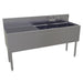 Glastender TSA-60R-S 60" 3 Compartment Sink w/ 11"L x 14"W Bowls, 10 1/4" Deep-cityfoodequipment.com