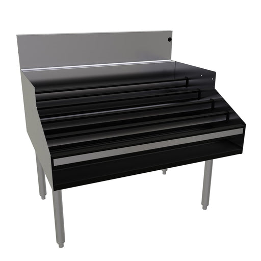 Glastender LDA-36D 5 Level Raised Liquor Display - Holds 45 Bottles, 7" Backsplash, 36" x 29"-cityfoodequipment.com