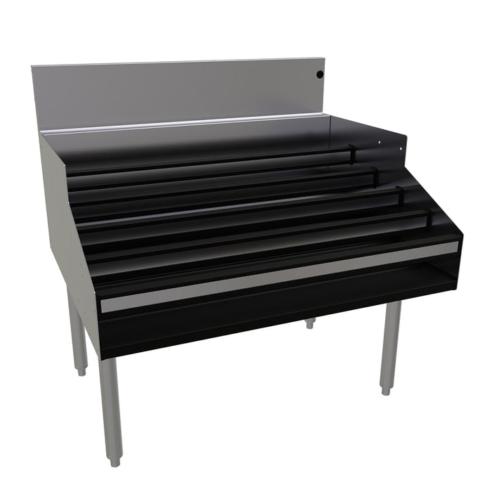 Glastender LDA-36D 5 Level Raised Liquor Display - Holds 45 Bottles, 7" Backsplash, 36" x 29"-cityfoodequipment.com