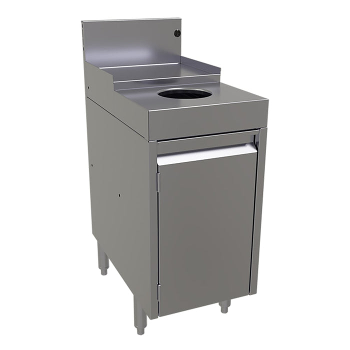 Glastender DWB-14-C Main Line Underbar Trash Station - 14"W x 24"D, Stainless Steel-cityfoodequipment.com