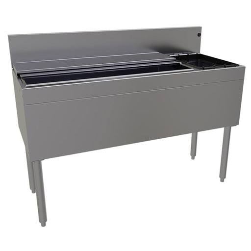 Glastender CBA-48R 48" Main Line Cocktail Station w/ 100 lb Ice Bin, Stainless Steel-cityfoodequipment.com