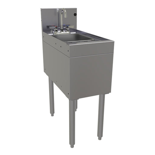 Glastender SWB-12 Underbar Dump Sink w/ 9 1/4"L x 11 1/2"W x 6"D Bowl - Faucet-cityfoodequipment.com