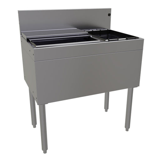 Glastender CBA-30R 30" Main Line Cocktail Station w/ 50 lb Ice Bin, Stainless Steel-cityfoodequipment.com