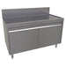 Glastender DBCB-48 Main Line Underbar Freestanding Drainboard Cabinet w/ 7" Backsplash - 48"W x 24"D x 37"H-cityfoodequipment.com