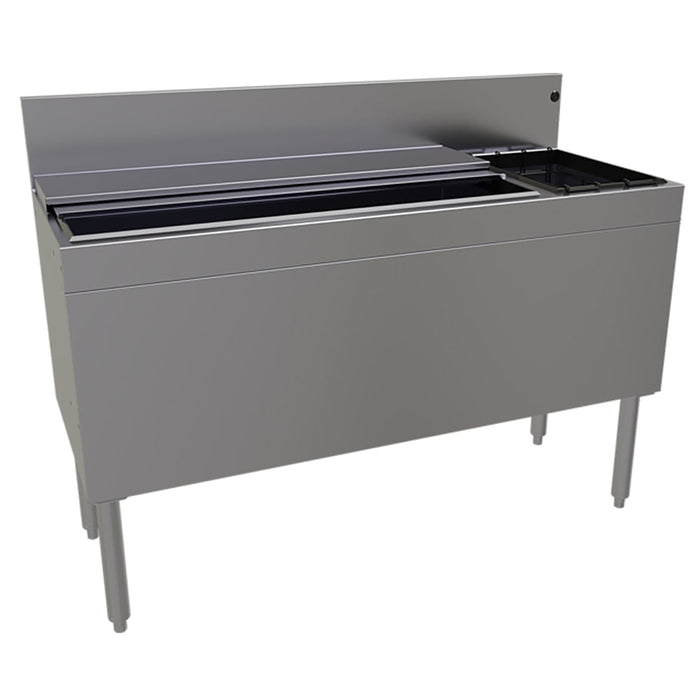 Glastender CBA-48R-CP10-ED 48" Main Line Cocktail Station w/ 139 lb Ice Bin, Stainless Steel-cityfoodequipment.com