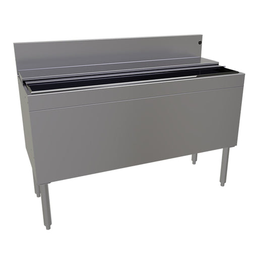 Glastender IBA-48-CP10-ED 48" Main Line Ice Bin w/ 185 lb Ice Bin & 10 Circuit Cold Plate, Stainless Steel-cityfoodequipment.com