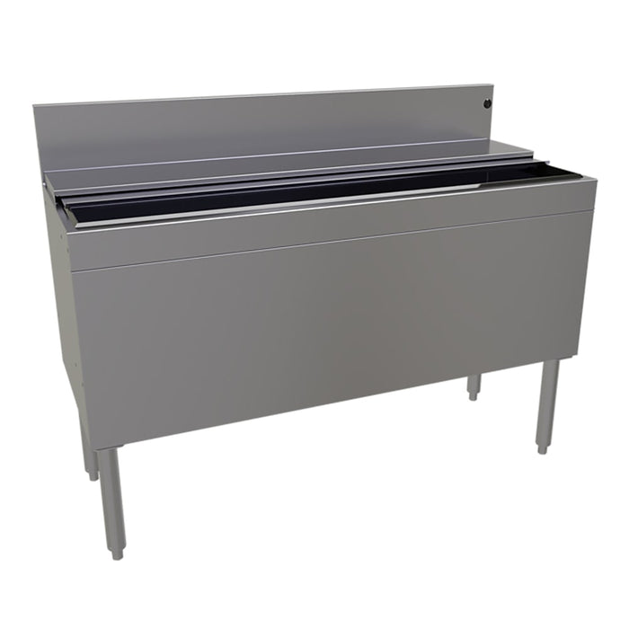 Glastender IBA-48-CP10-ED 48" Main Line Ice Bin w/ 185 lb Ice Bin & 10 Circuit Cold Plate, Stainless Steel-cityfoodequipment.com