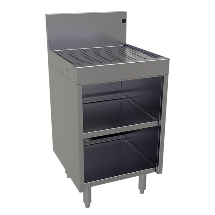 Glastender DBCA-18-LD Main Line Underbar Freestanding Drainboard Cabinet w/ 7" Backsplash - 18"W x 19"D x 37"H-cityfoodequipment.com
