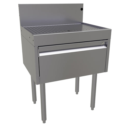 Glastender DBHA-24 Main Line Underbar Freestanding Drainboard Cabinet w/ 7" Backsplash - 24"W x 19"D x 37"H-cityfoodequipment.com