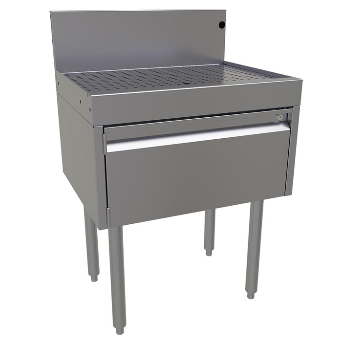 Glastender DBHA-24 Main Line Underbar Freestanding Drainboard Cabinet w/ 7" Backsplash - 24"W x 19"D x 37"H-cityfoodequipment.com