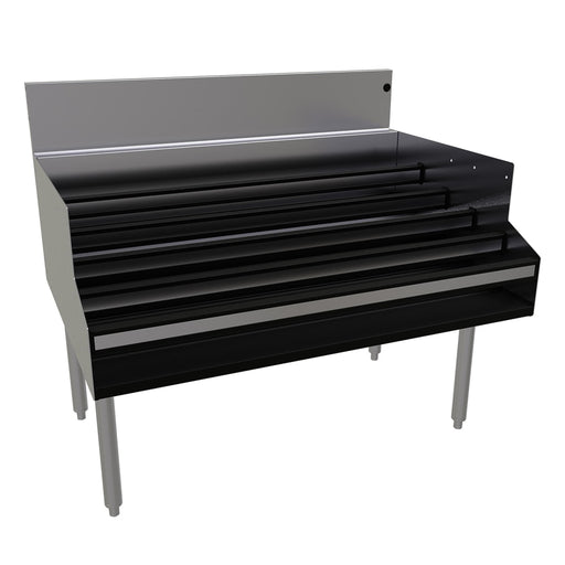 Glastender LDB-42S 5 Level Raised Liquor Display - Holds 50 Bottles, 7" Backsplash, 42" x 29"-cityfoodequipment.com