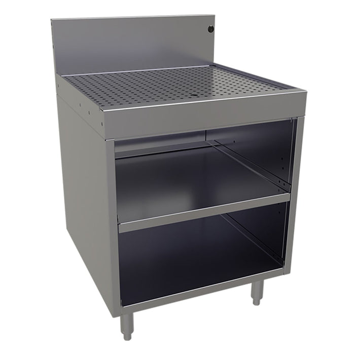 Glastender DBGR-24 24" Main Line Under Bar Glass Storage Drainboard, 7" Backsplash, 24" Front To Back-cityfoodequipment.com