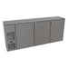 Glastender CS1FB84 84" Bar Refrigerator - 3 Swinging Solid Doors, Black, 120v-cityfoodequipment.com