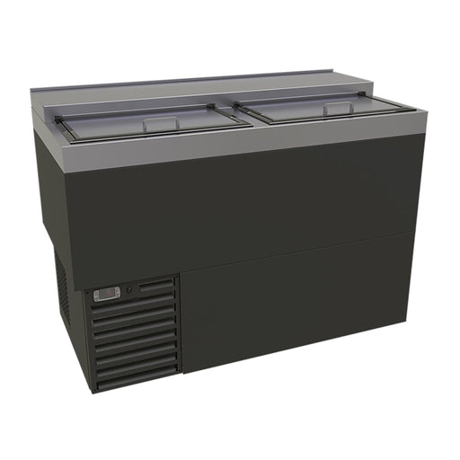 Glastender MF48-B2 2 Section Glass Chiller w/ 147 Mug Capacity - Black, 120v-cityfoodequipment.com
