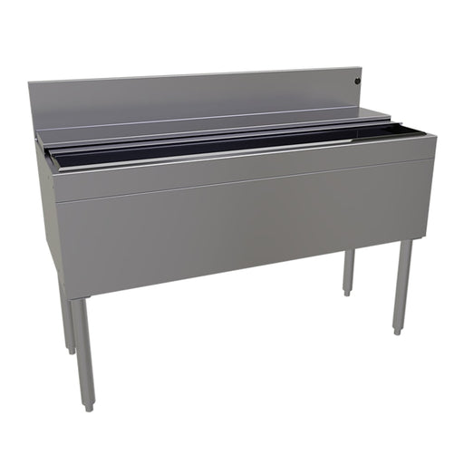 Glastender IBA-48 48" Main Line Ice Bin w/ 134 lb Ice Bin, Stainless Steel-cityfoodequipment.com
