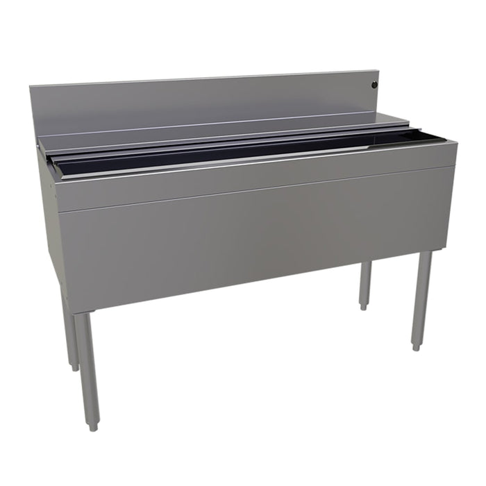 Glastender IBA-48 48" Main Line Ice Bin w/ 134 lb Ice Bin, Stainless Steel-cityfoodequipment.com