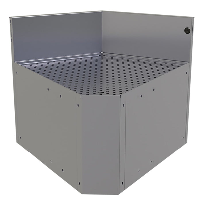 Glastender CIWB-60 Main Line Underbar Corner Drainboard w/ 7" Backsplash - 29"W x 24"D-cityfoodequipment.com