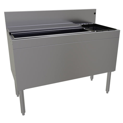 Glastender CBA-42R-CP10-ED 42" Main Line Cocktail Station w/ 116 lb Ice Bin, Stainless Steel-cityfoodequipment.com