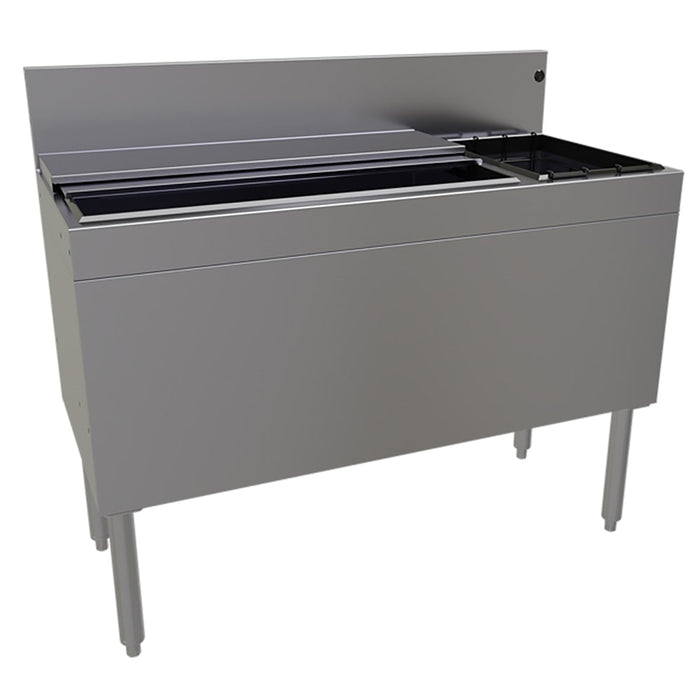 Glastender CBA-42R-CP10-ED 42" Main Line Cocktail Station w/ 116 lb Ice Bin, Stainless Steel-cityfoodequipment.com