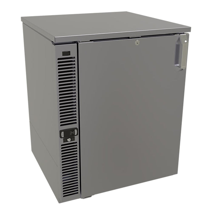 Glastender F1SL24 1 Section Glass Chiller w/ 101 Mug Capacity - Black, 120v-cityfoodequipment.com