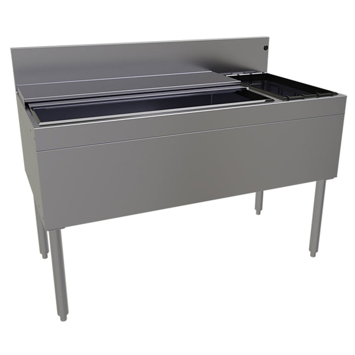 Glastender CBB-48R-CP10 48" Main Line Cocktail Station w/ 127 lb Ice Bin, Stainless Steel-cityfoodequipment.com