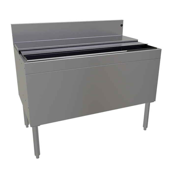Glastender IBB-42-CP10-ED 42" Main Line Ice Bin w/ 206 lb Ice Bin & 10 Circuit Cold Plate, Stainless Steel-cityfoodequipment.com
