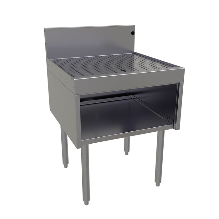 Glastender DBHB-24-LD Main Line Underbar Freestanding Drainboard Cabinet w/ 7" Backsplash - 24"W x 24"D x 37"H-cityfoodequipment.com