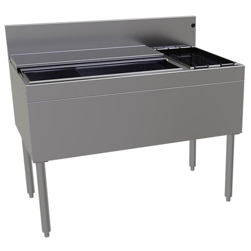 Glastender CBB-42R-CP10 42" Main Line Cocktail Station w/ 106 lb Ice Bin, Stainless Steel-cityfoodequipment.com
