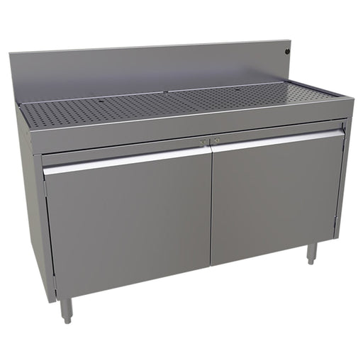 Glastender DBCA-48 Main Line Underbar Freestanding Drainboard Cabinet w/ 7" Backsplash - 48"W x 19"D x 37"H-cityfoodequipment.com