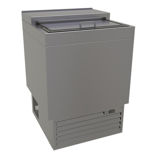 Glastender ST24-S 24" Forced Air Bottle Cooler - Holds (144) 12 oz Bottles, Lid Locks, Stainless, 120v-cityfoodequipment.com
