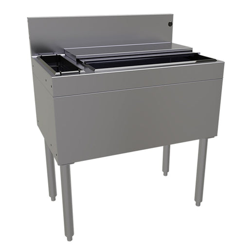 Glastender CBA-30L3-CP10 30" Main Line Cocktail Station w/ 67 lb Ice Bin, Stainless Steel-cityfoodequipment.com