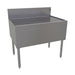 Glastender DBB-36 Main Line Underbar Freestanding Drainboard w/ 7" Backsplash - 36"W x 24"D x 37"H-cityfoodequipment.com