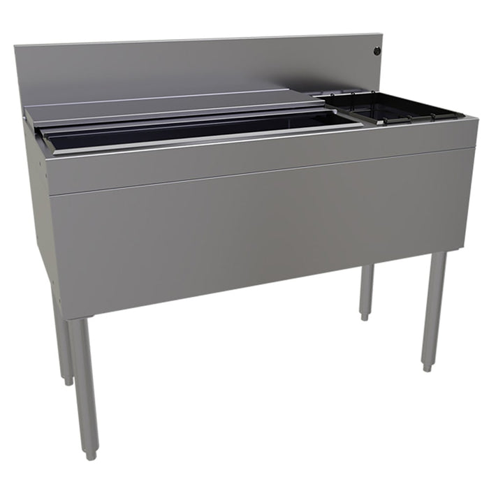 Glastender CBA-42R 42" Main Line Cocktail Station w/ 84 lb Ice Bin, Stainless Steel-cityfoodequipment.com