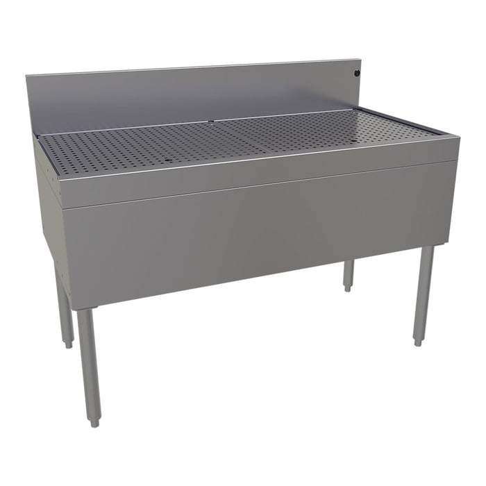 Glastender DBB-48 Main Line Underbar Freestanding Drainboard w/ 7" Backsplash - 48"W x 24"D x 37"H-cityfoodequipment.com