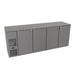 Glastender C1FB92 92" Bar Refrigerator - 4 Swinging Solid Doors, Black, 120v-cityfoodequipment.com