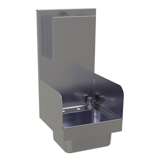 Glastender WH-14-ESD-LF Wall Mount Commercial Hand Sink w/ 9 1/4"L x 11 1/2"W x 6"D Bowl - Soap & Towel Dispenser-cityfoodequipment.com