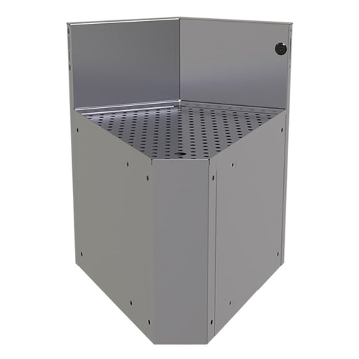 Glastender CIWA-45 Main Line Underbar Corner Drainboard w/ 7" Backsplash - 19"W x 19"D-cityfoodequipment.com